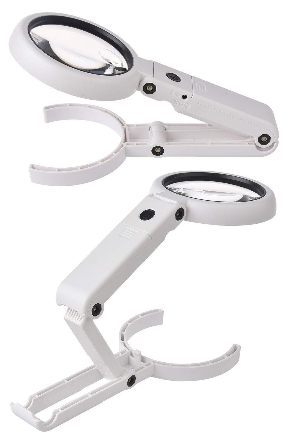 Lupa de Mano 5X, 11X con luz de 8 LED para Personas Mayores, Lectura de mapas, Pasatiempos Infantiles, Lupa para joyería y reparación de Relojes.