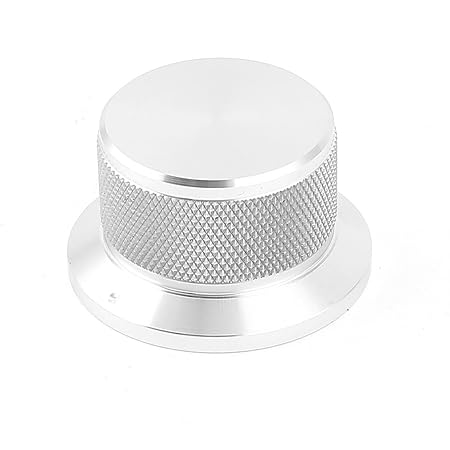 uxcell a15020500ux0447 CNC Machined Aluminum Alloy Potentiometer Control Knob, 6 mm Hole, 44 mm