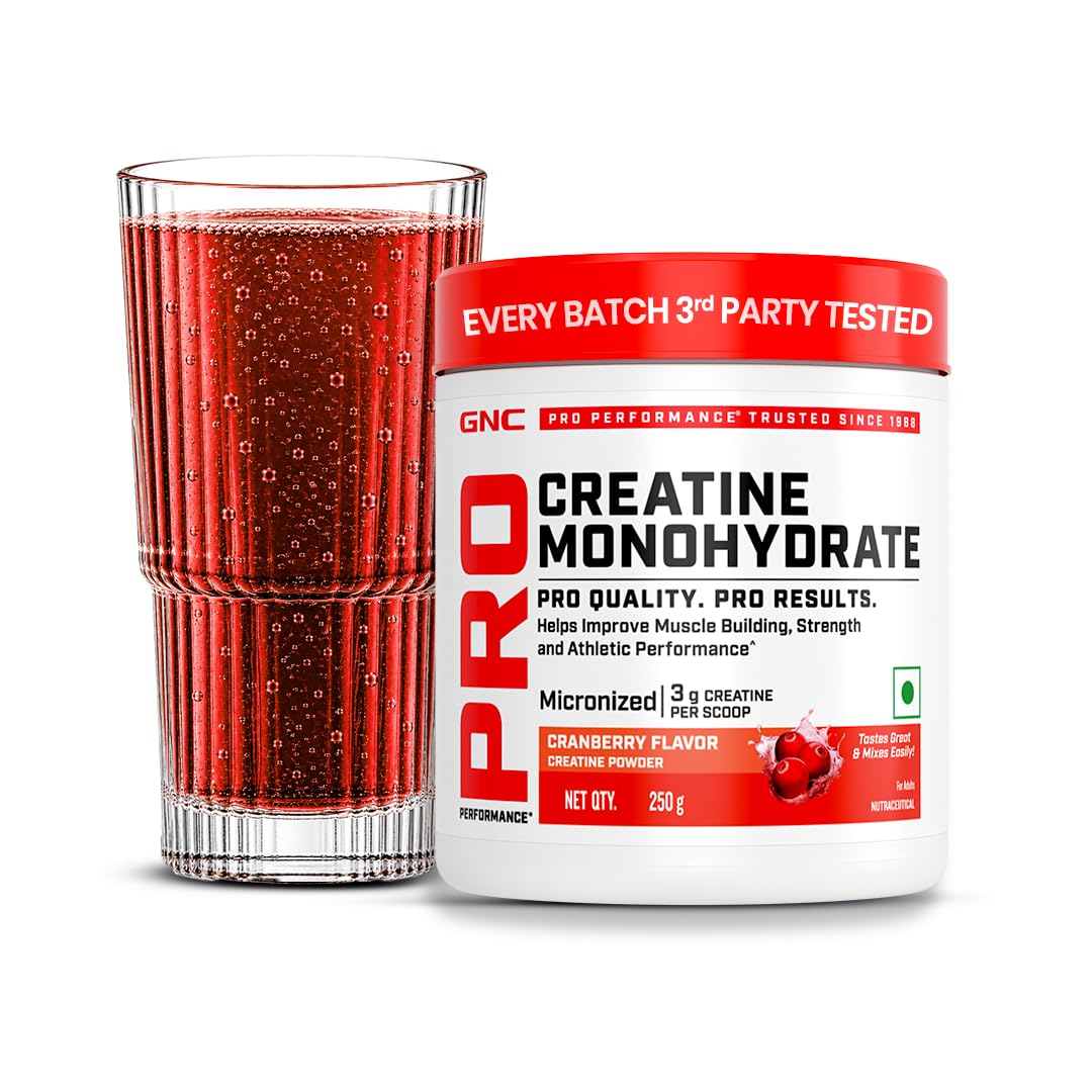 GNC Creatine Monohydrate PRO Performance Powder | 3g, Micronized | 250g