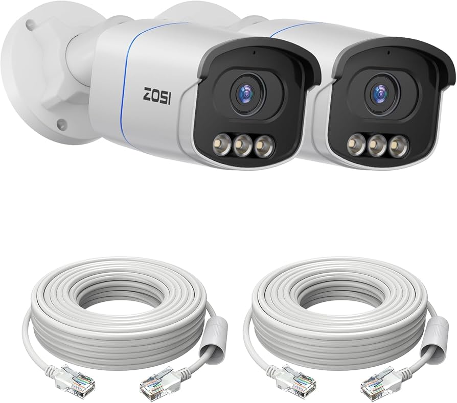 Amazon.com : ZOSI 2PK C186 4K Add on PoE Security Camera with