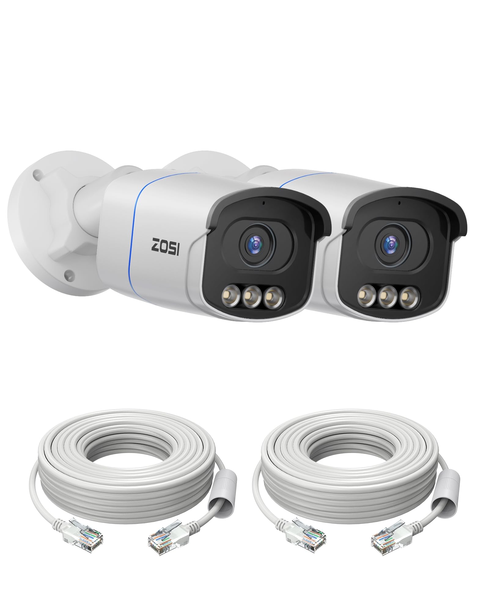 Amazon.com : ZOSI 2PK C186 4K Add on PoE Security Camera with