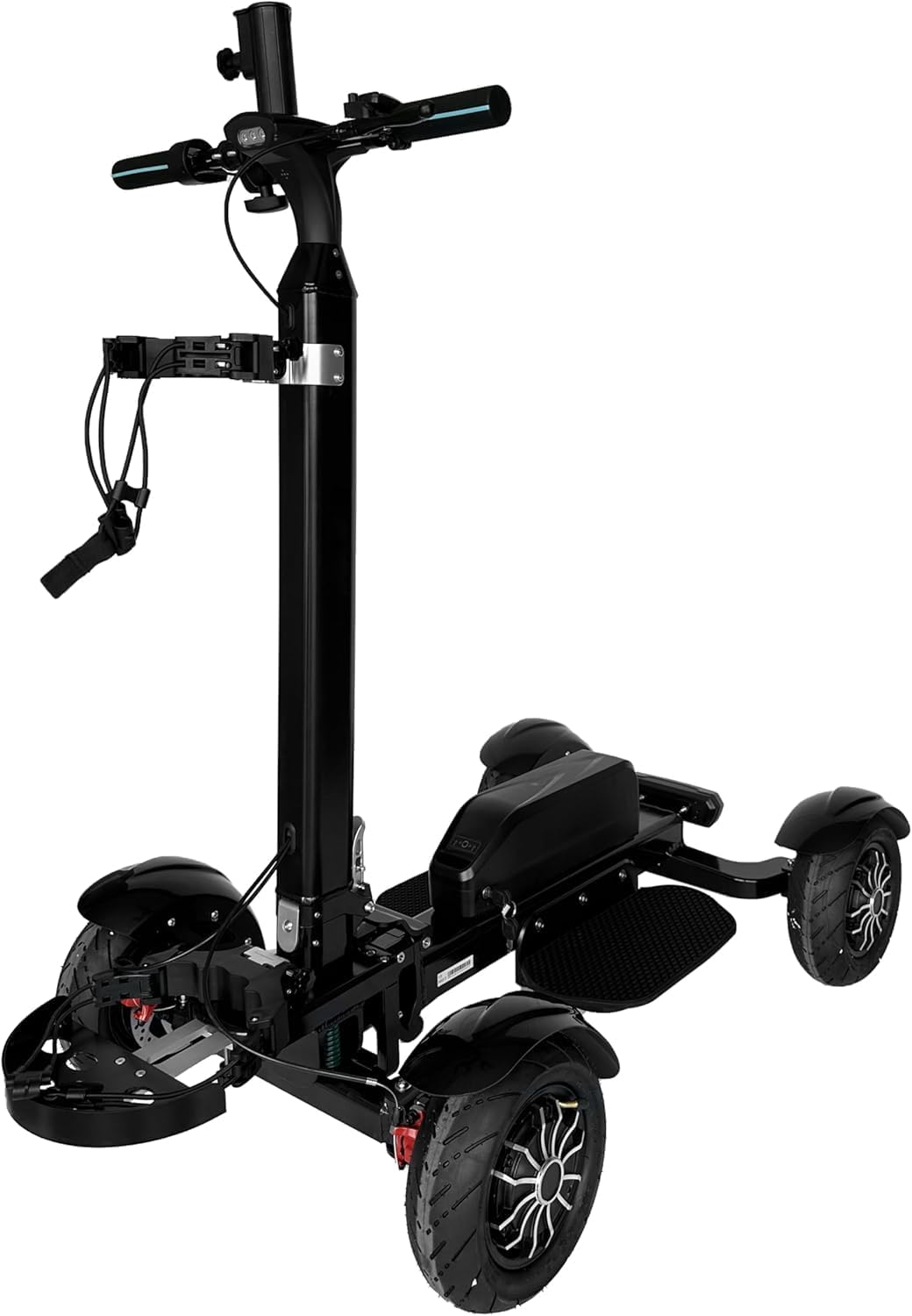 Electric Golf Push Cart, Foldable Electric Golf Cart with Seat & Umbrella, 2400W Dual Motor, 48V 20Ah Long-Range Battery