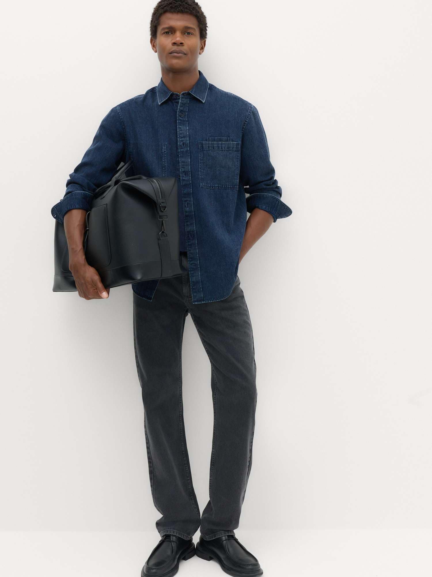 Marks & Spencer Jean Homme Coupe Droite en Pur Coton