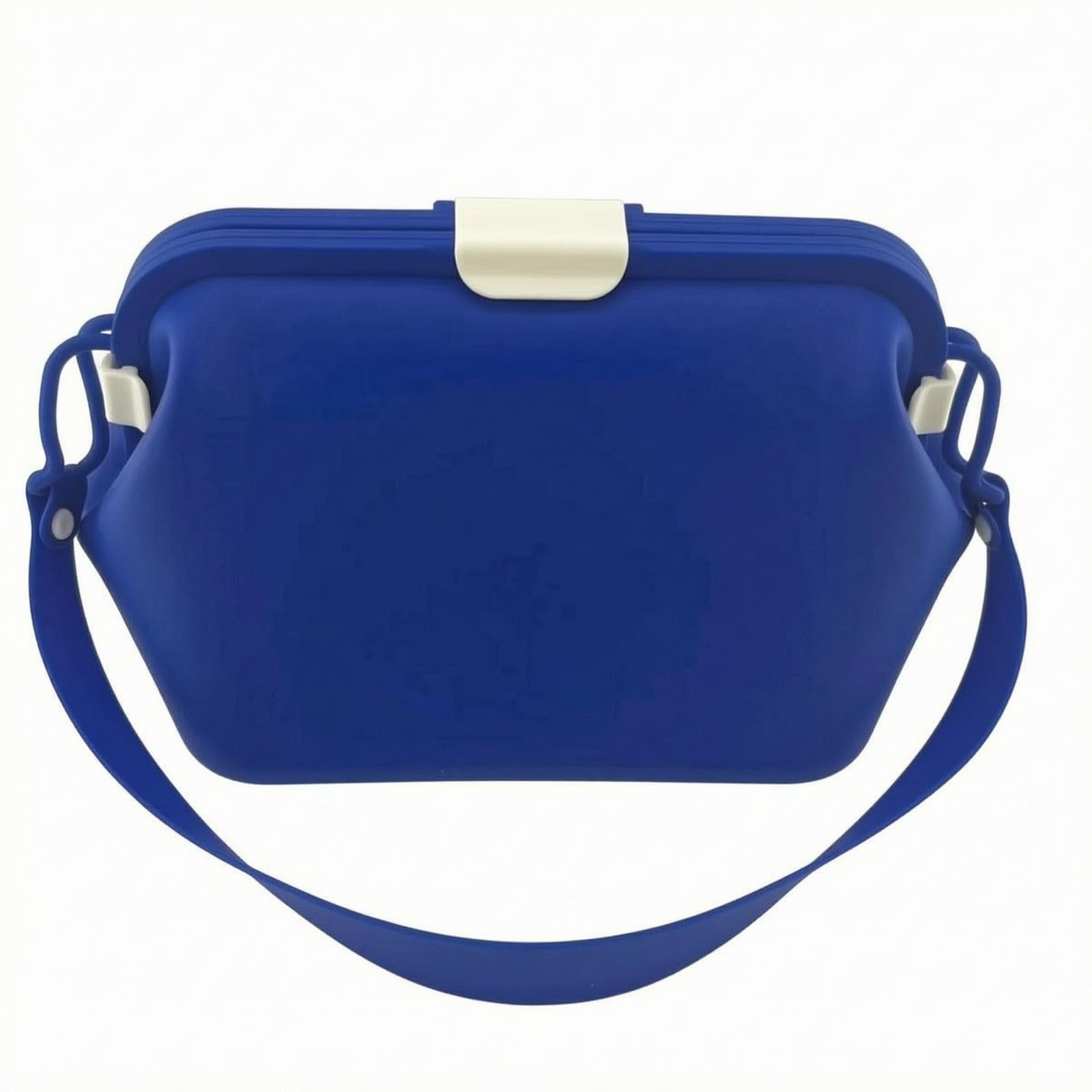 Waterproof Reusable Silicone Bag Carrying Strap Silicone Storage Bag Rounded Corners Pouch Rectangular for Travel, Kitchen, Dark Blue, M-image-5