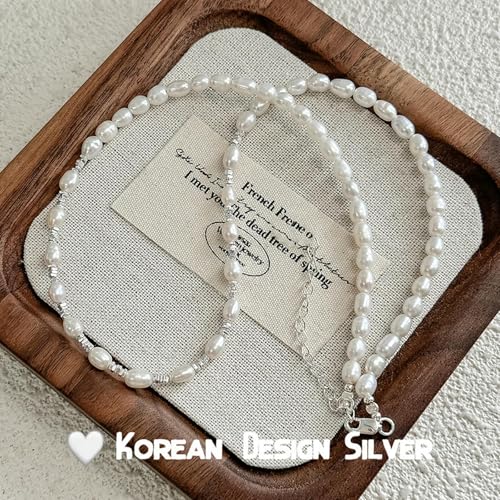 Collier de perles d'eau douce naturelles : idée cadeau d'anniversaire en argent 925