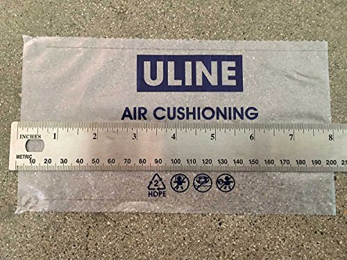 Uline 8X4UL-100 Industrial Air Pillows (100 Count) Pre-Filled by Blubonic Industries, 8 x 4 in (7 x 4 inflated), 13 gal, 2 cu ft, Shipping Packing Package Cushioning Air Bags