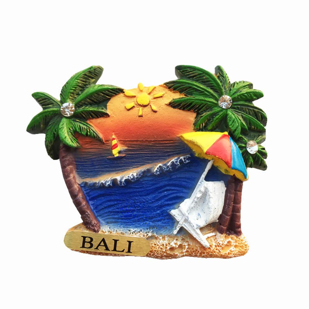 Muyu Magnet Souvenir Bali Island Indonesia 3D Fridge Travel Gift Collection, Home Kitchen Decoration ic Sticker Bali Island Indonesia Refrigerator