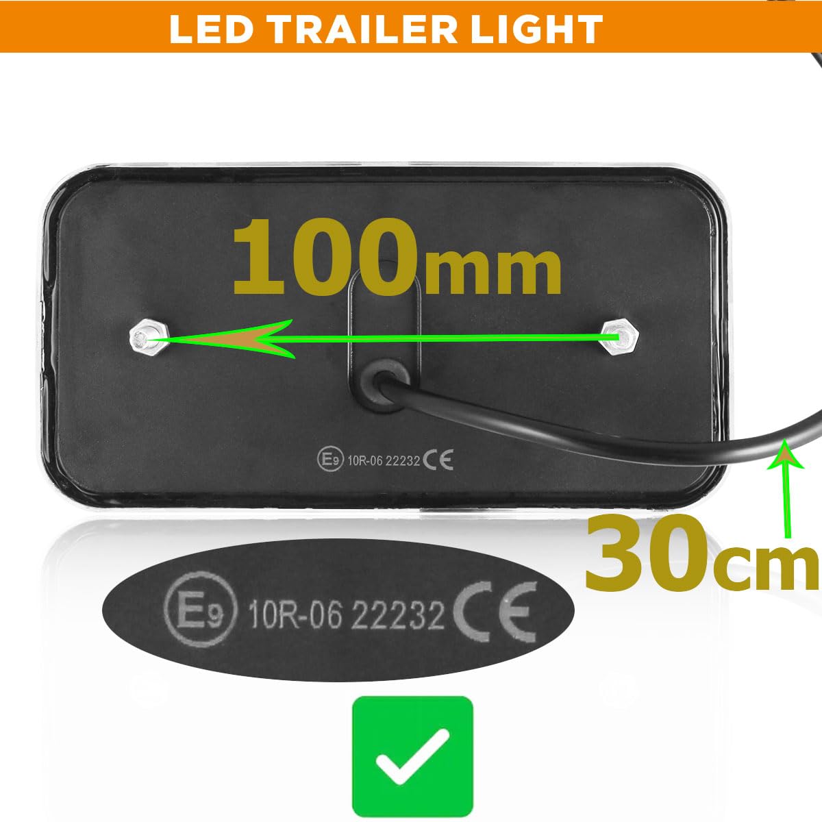 2xAnhänger Rückleuchten Led 4Funktion 12/24v Beleuchtung Anhänger Lichter Wasserdicht