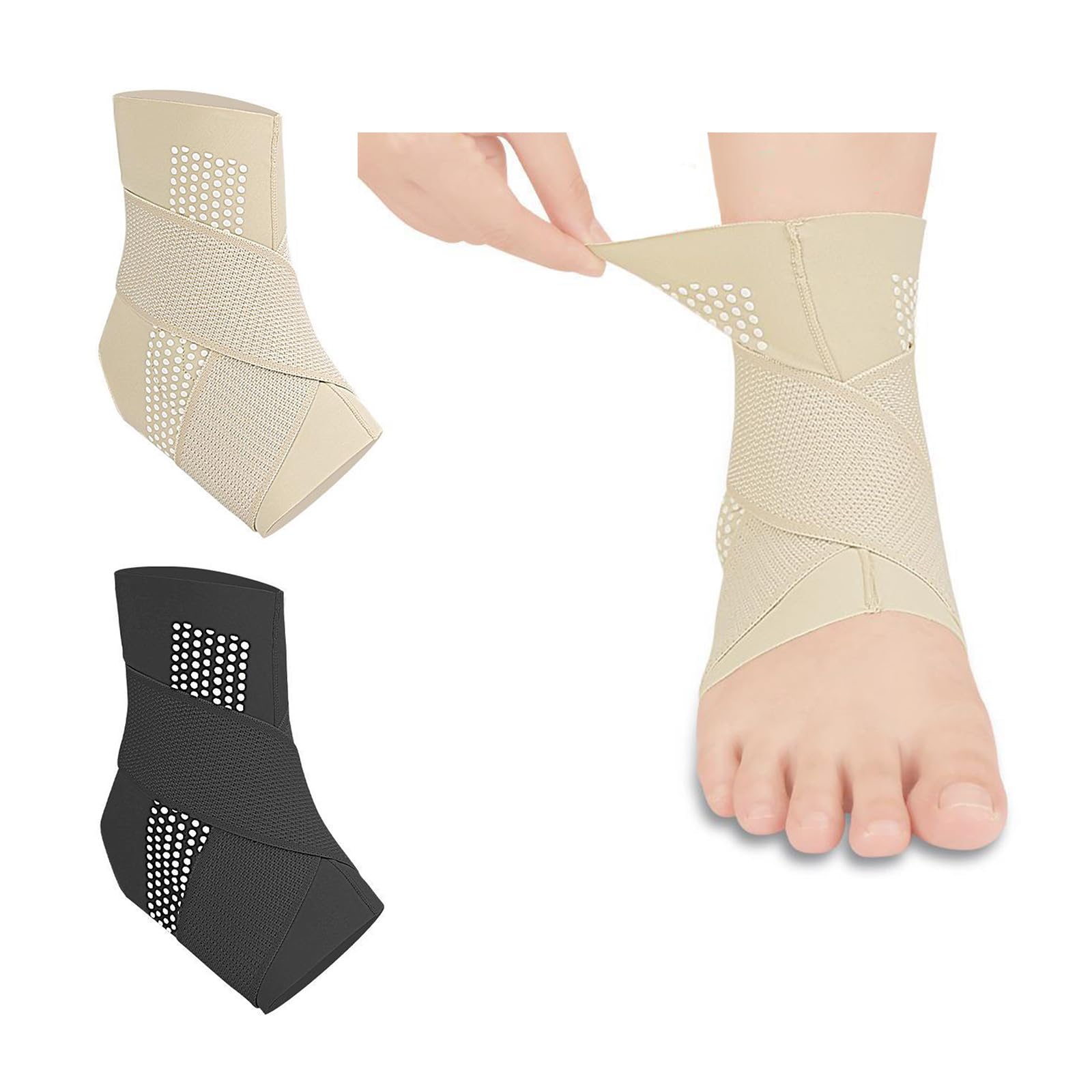 XEGZLH Men Women Feet Stabilizer Heel Wrap Ankle Brace Compression Sleeve Adjustable Leg Splints Immobilizer Wrap Guard