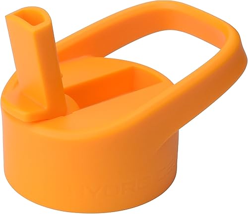 Miniatura 6 de HYDRO CELL Botella de agua de acero inoxidable con sorbete y tapa ancha de boca (rojo/naranja, 64 onzas con funda inferior de silicona protectora,