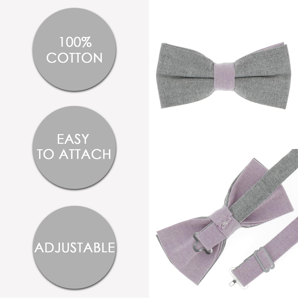 Fliege Pastell – Fliege Baumwolle Hochzeit – Fliege Herren zweifarbig