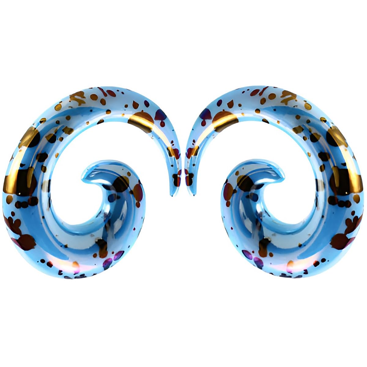1 Pair White 2 mm(12 G) Acrylic Spiral Snail Tapers Plugs Tunnel Ear Stretcher Expander Gauges Stretching Swirl Ears Tunnels Set Twist Earrings Plugs Body Piercing Jewelry Women Men