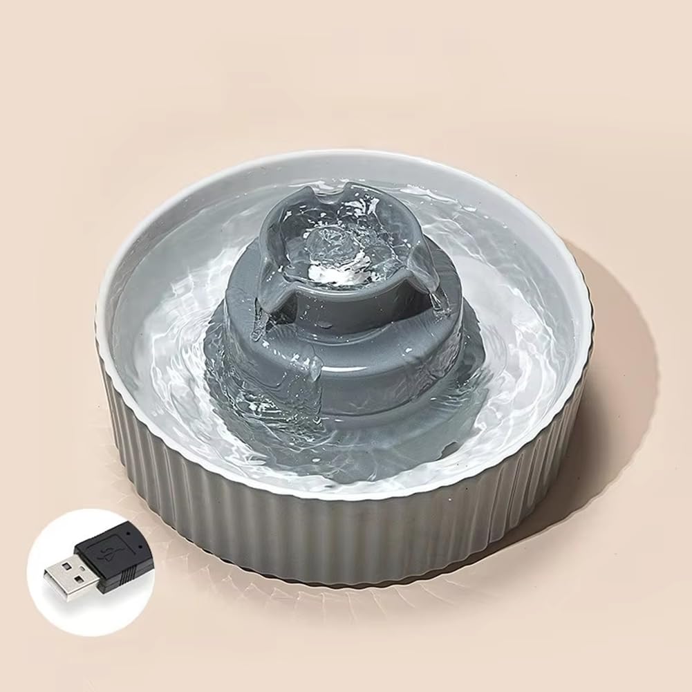 do picia dla kota psa 2,1 l ceramiczna do miski dla kota z filtrem z węglem aktywnym dozownik wody dla zwierząt domowych automatyczny