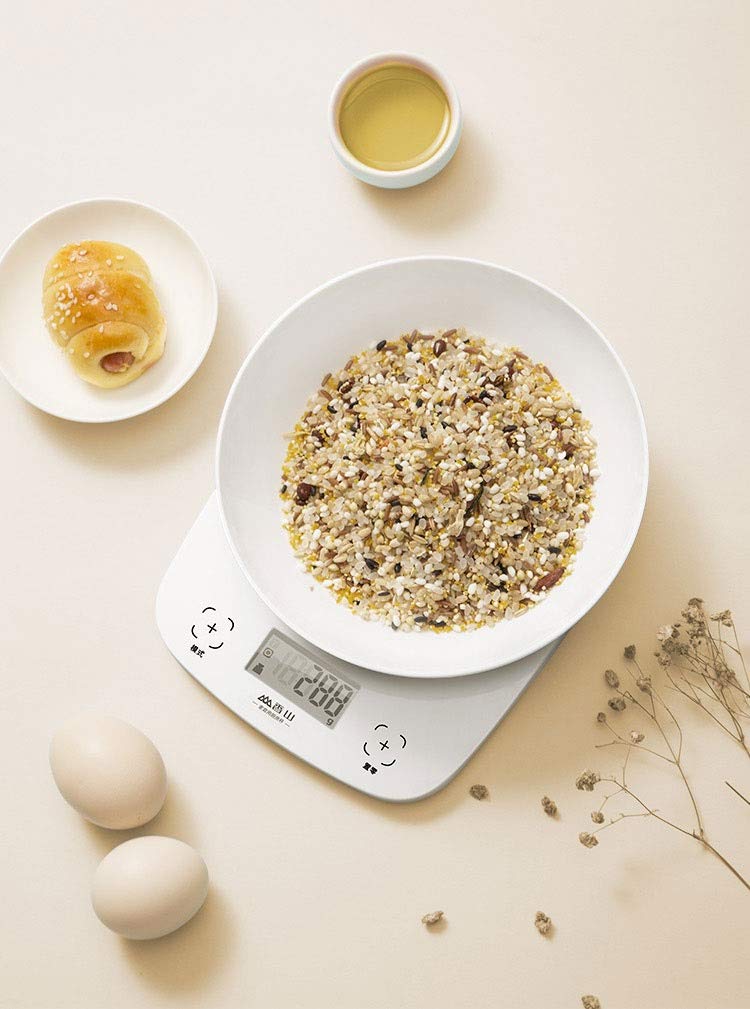 Báscula Digital De Cocina, Báscula De Precisión para Repostería Doméstica, Báscula Electrónica Comercial para Pesar Alimentos con Cero, Tara Y Retroiluminación