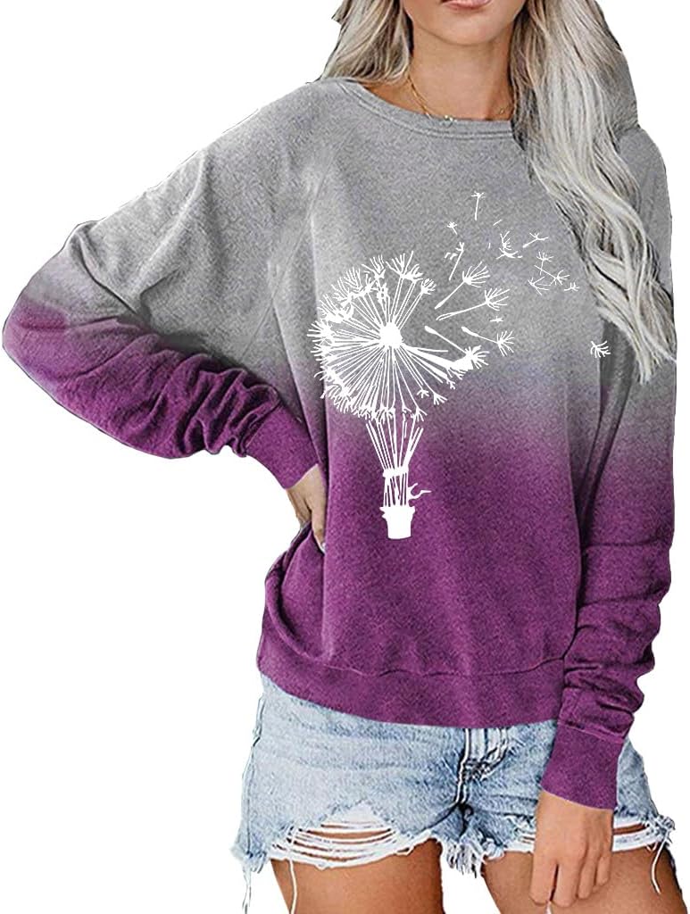 Women's Dandelion Graphic Shirt Spread Kindness Tshirt Funny Cute Graphic Casual Tee Tops Inspirational Gift