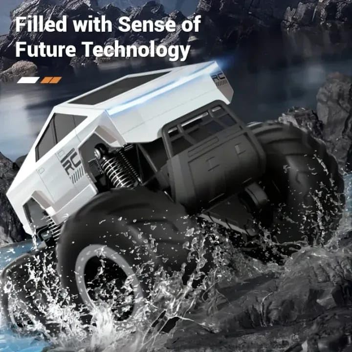 Image of Off Roader Rechargeable Remote Control Car | RC Car Monster Truck | 4 Headlight Modes | Lithium Battery | C-Type Charging | 2.4GHz Remote Controller Race-Ready (Off road-0855-257)