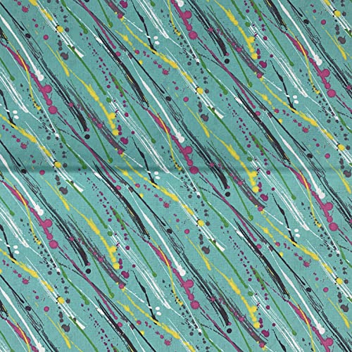 Quiltable 1 Yard (Pre-Cut) 43" X 36" (109Cm X 91Cm) Floral Quilting Cotton Fabric, Diy Sewing Patchwork Supplies For Face Mask Clothing Handmade Craft&Home Decoration (Abstract 1) #TOP2