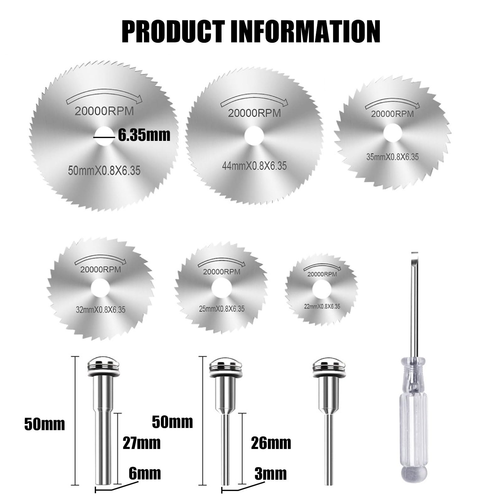 10 Piezas Discos de Sierra Circular Mini HSS Hojas de Sierra Circular para Herramientas Rotativas Accesorios para Cortar Madera Plástico Metal