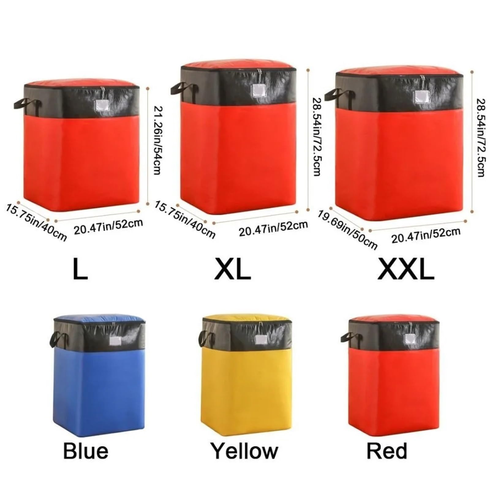 Umzugstaschen Umzugspakettasche mit großer Kapazität, multifunktionale, wasserdichte Gepäckverpackung, langlebig, feuchtigkeitsbeständig für Umzug(Blue L)