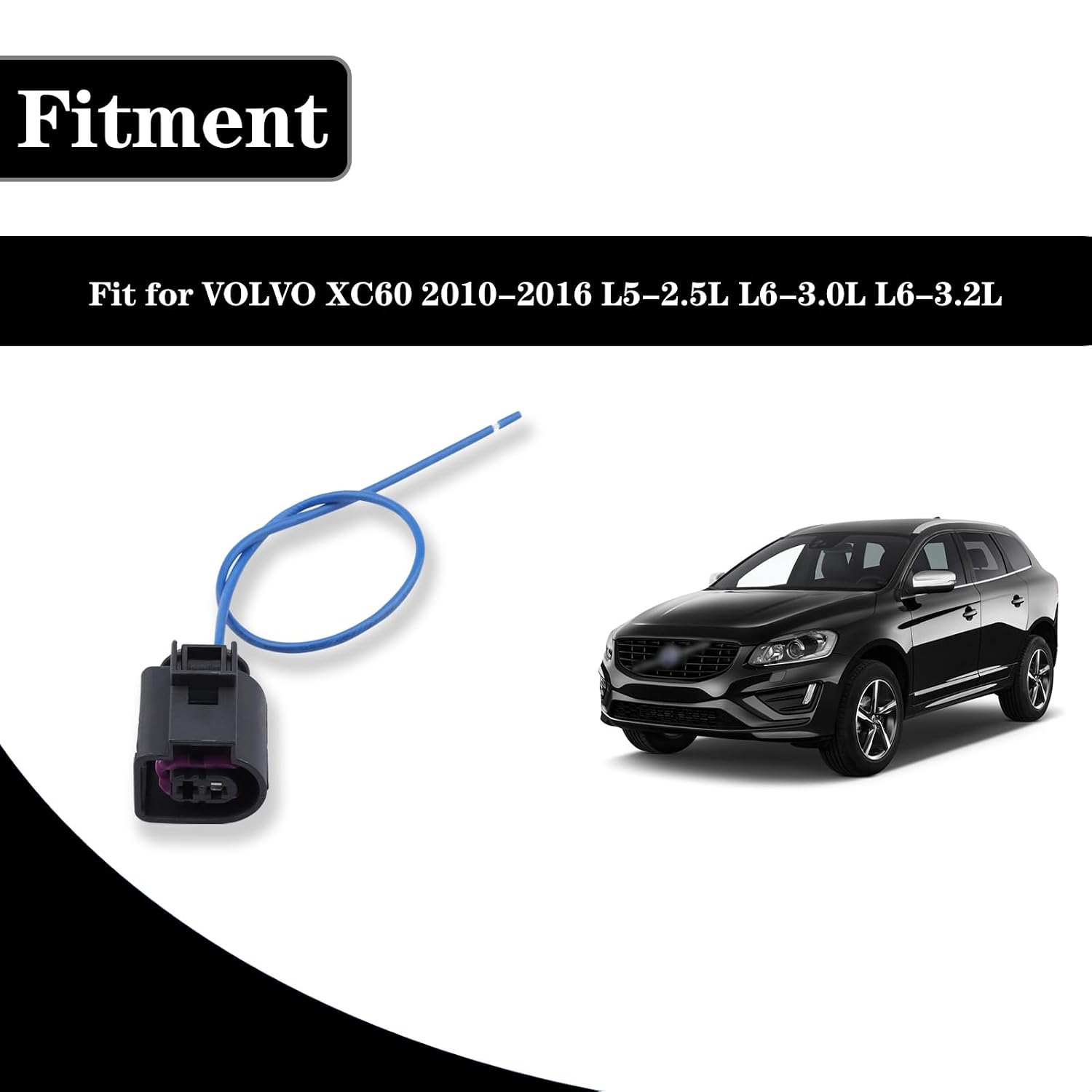 Alternator Pigtail Harness Plug Connector Fit for Volvo XC60 2010 2011 2012 2013 2014 2015 2016, L5-2.5L, L6-3.0L, L6-3.2L