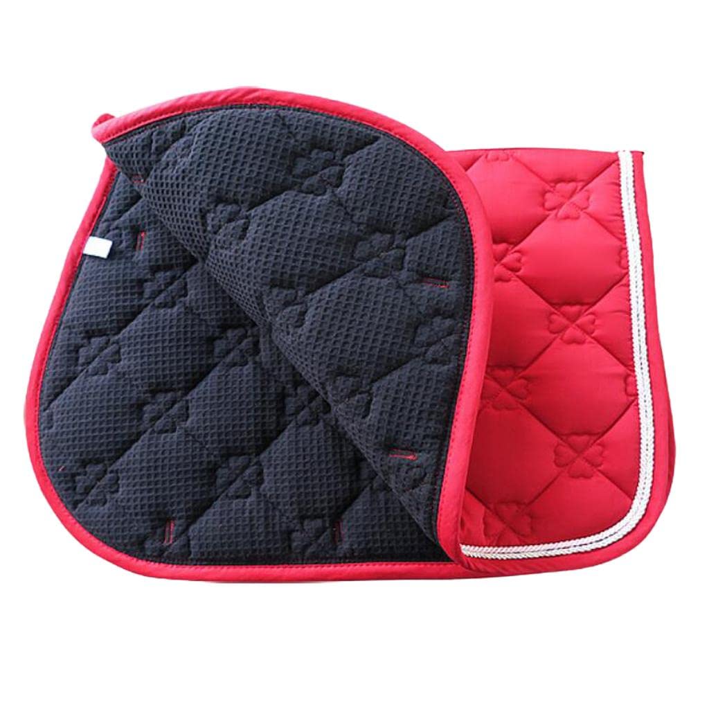 Tapis De Selle Anglais Matelassé St. Charles - Rouge, Taille 23" - Neuf