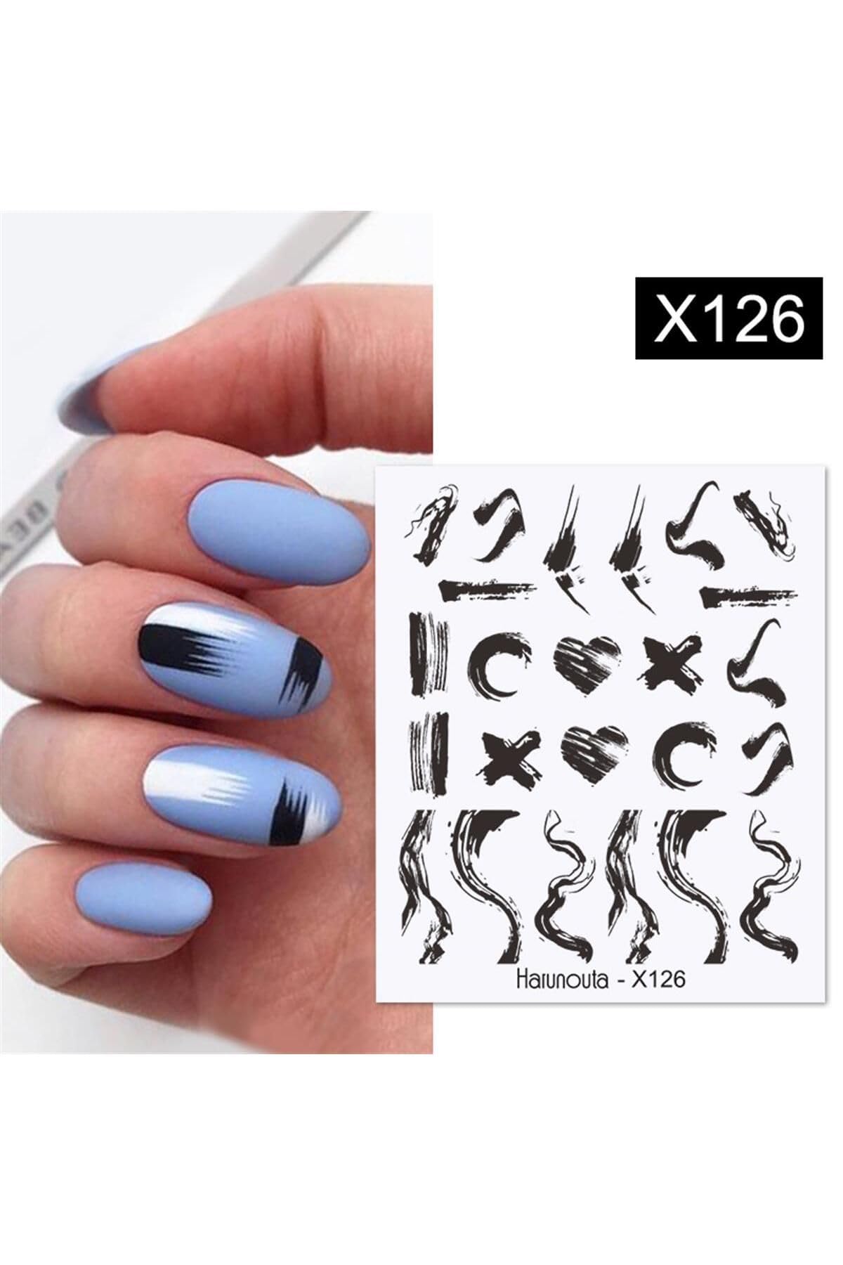 Tırnakmania Su Transferli Nail Art Sticker X126 (53622-2) 3960