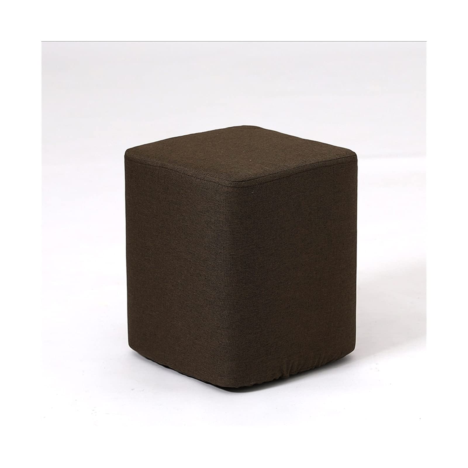 Repose-Pieds Ottoman en Tissu Coton et Lin Noble - Design Épuré