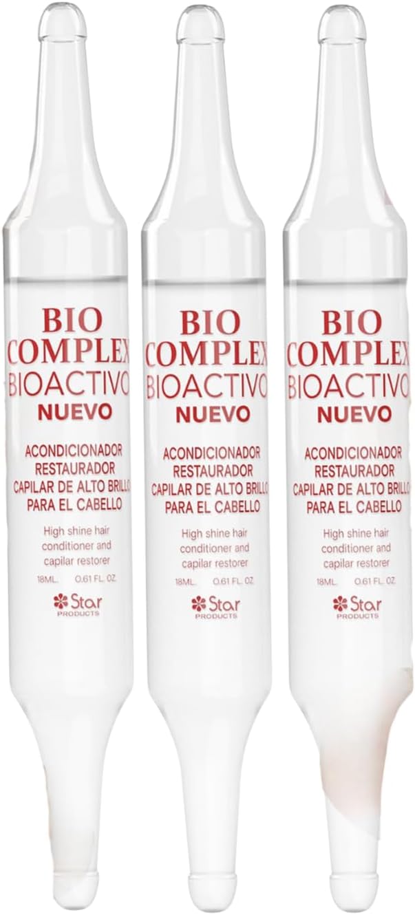 Bio Complex Bioactivo High Shine Hair Conditioner 3 Pack – 0.61 oz Each, Intense Nourishment & Glossy Shine Treatment for All Hair Types