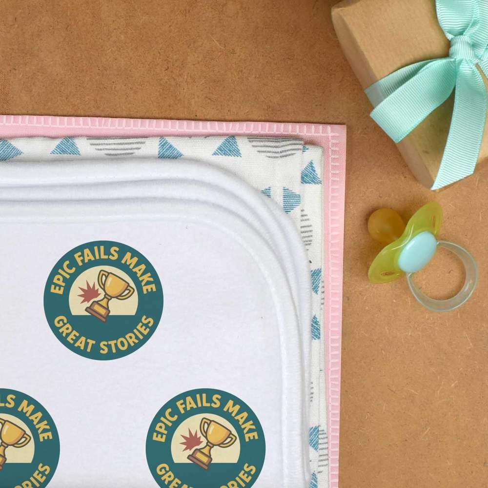 Azeeda 'Epic Fails Make Great Stories' Baby Burp/Wash Cloth (BC00033080)