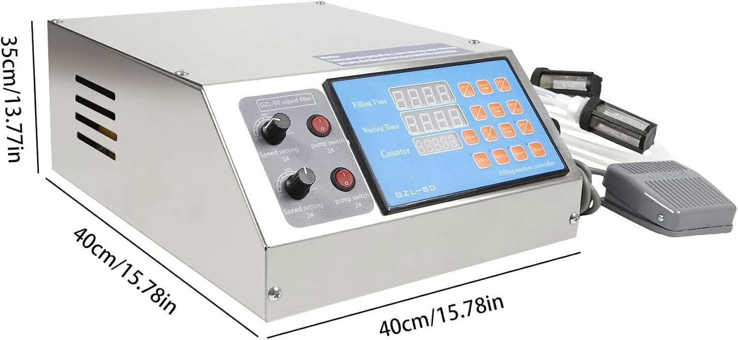 Viscous Liquid Quantitative Filling Machine Double Head Liquid Filling Machine, Digital Control Pump for 3-4000ml Bottle Filling Machine, Auto Quantitative Dispenser~/