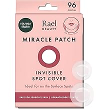 Rael Pimple Patches, Miracle Invisible Spot Cover - Hydrocolloid Acne Pimple Patch, Absorbs Zits &amp; Blemish, Korean Skin Care, 2 Sizes (96 Count)