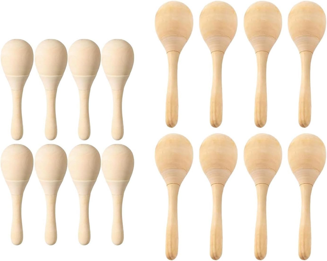 maracas, 8x Wood Maracas Mini with Blow Sound Hand Percussion Rattles,for music event(Medium)