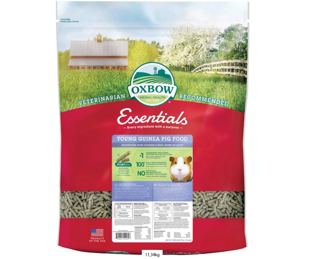 Pienso Completo para Cobayas Jóvenes y Reproductoras - 11,34kg - Oxbow Essentials