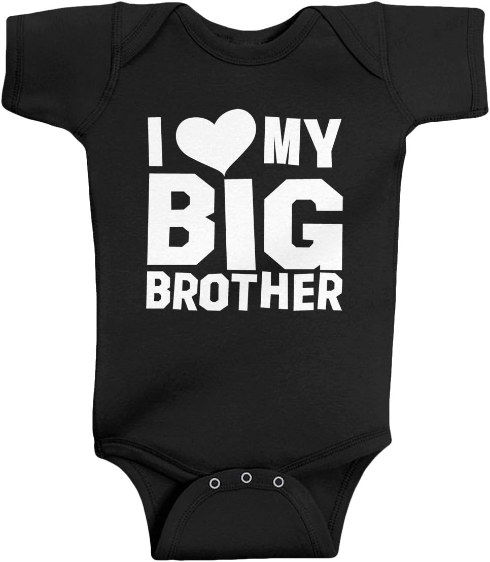 Threadrock Unisex Baby I Love My Big Brother Bodysuit