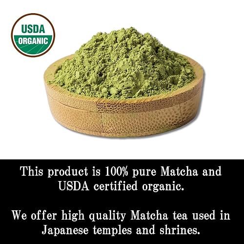Miniatura 2 de zencha - Polvo matcha de té verde orgánico de Japón Kyoto - verde oscuro brillante - grado ceremonial 100% natural - té zen - (1.76 onzas)