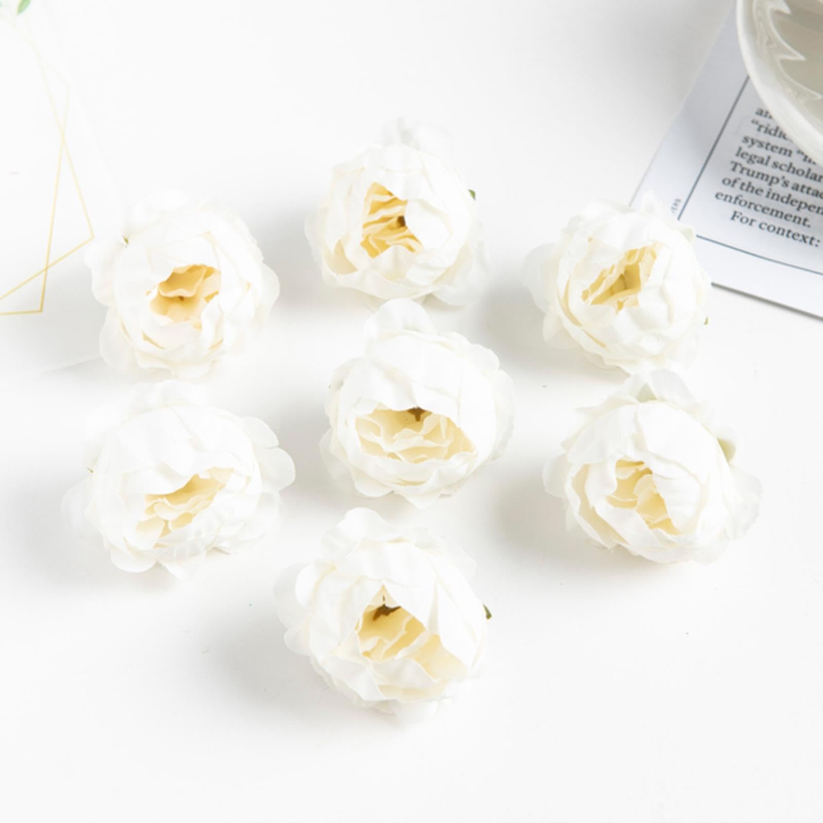 Artificial Flowers Christmas Decoration for Home Scrapbook Wedding Decorative Wreath Fake Silk Peony Diy Gifts Candy Box-color 8,30 pieces