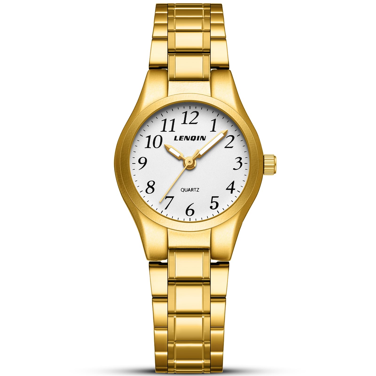 LN LENQIN Montre Femme Quartz analogique étanche Bracelet Acier Inoxydable