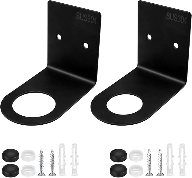 WakiHong 2 PCS Soap Bottle Holder Hand Sanitizer Hanging Rack Wall Mounted Pump Hanging Rack for Kitchen Bathroom Bottle Holder with Screws