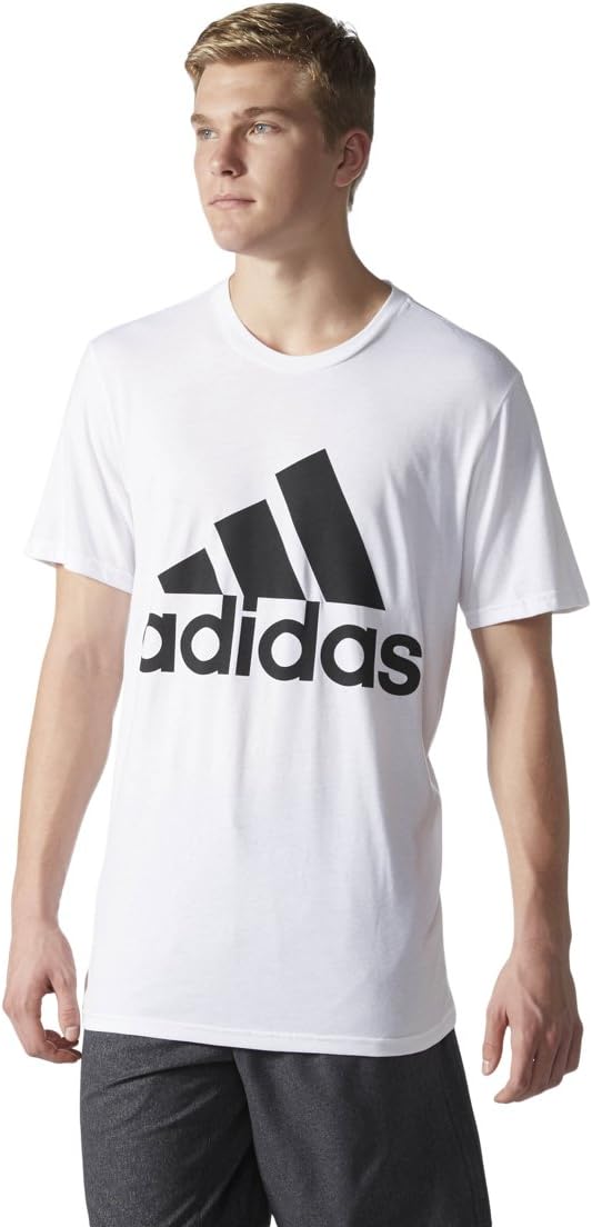 adidas Men's Badge of Sport Classic Tee Small White/Black
