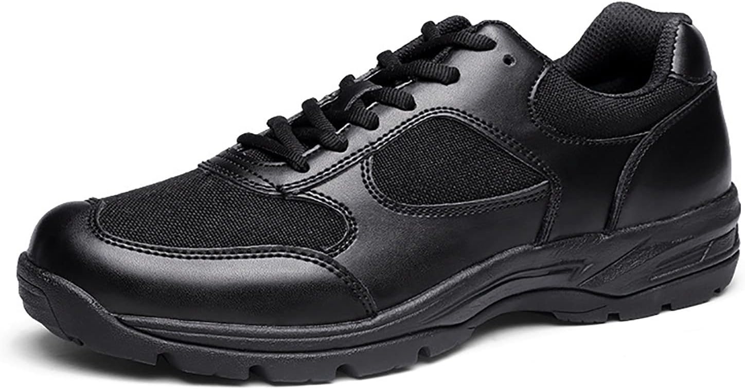 CLSQLXYJZC Lightweight Military and Tactical Boots for Men, Comfort Durable Rubber Sole Waterproof Trekking Shoes, Low Top Breathable Lace-up Sports Desert Boots