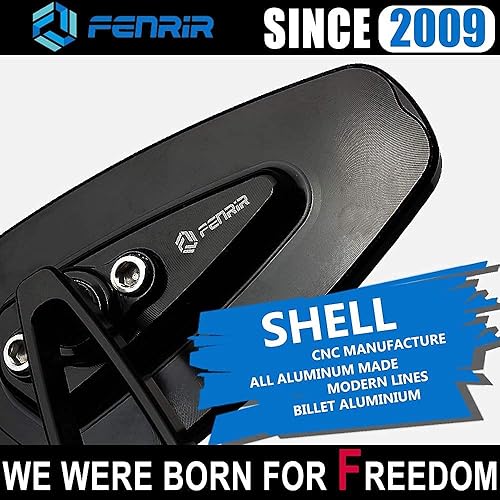 Miniatura 6 de FENRIR Espejo de motocicleta con adaptador para BMW RNINET F800R (2014-2020) S1000R R1200R R1250R F900R S1000RR(2008-2018) F900XR S1000XR R18 R12