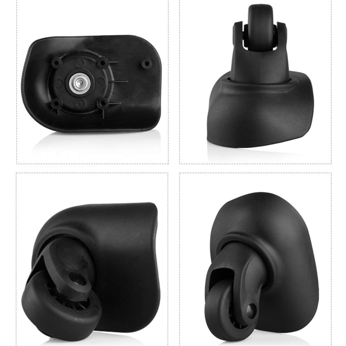 Roues de Valise，Roues de Remplacement pour Bagages roulettes pivotantes à 360 degrés for valises, pièces de Rechange et de réparation for valises, roulettes pivotantes (W069#)
