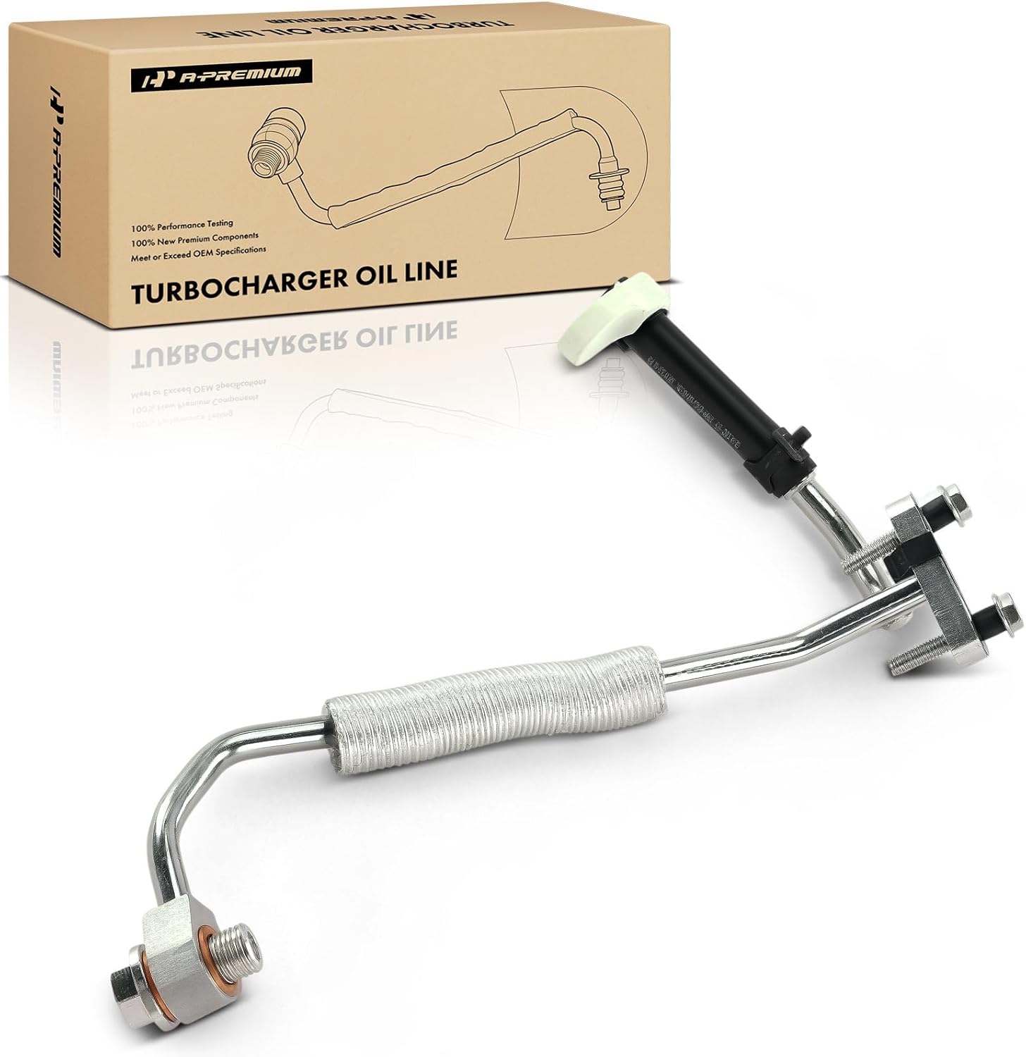 A-Premium Turbocharger Coolant Line Compatible with Chevrolet Equinox, Malibu, Traverse, Camaro & GMC Terrain & Cadillac CTS, ATS, CT6 & Buick Regal, Envision, Regal Sportback, Regal TourX, 2.0L