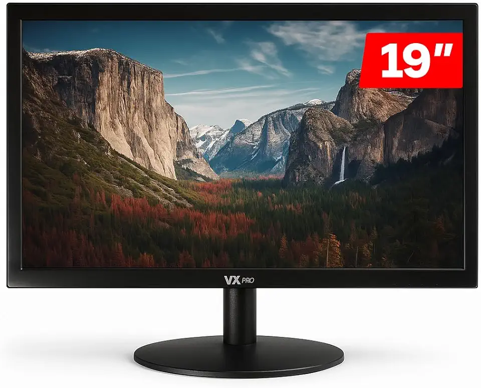 Monitor VXPRO LED 19 Polegadas HD+, HDMI/VGA, 5ms, Ângulo de Visão 170°, Bivolt