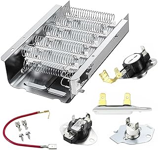 Dryer Heating Element Kit for Kenmore Series 70, 80 and 500 Dryers, Heating Element Kit Replacement Parts for Amana NED4655EW0/NED4655EW01, NED4600YQ0, NED4600YQ1 Dryers.