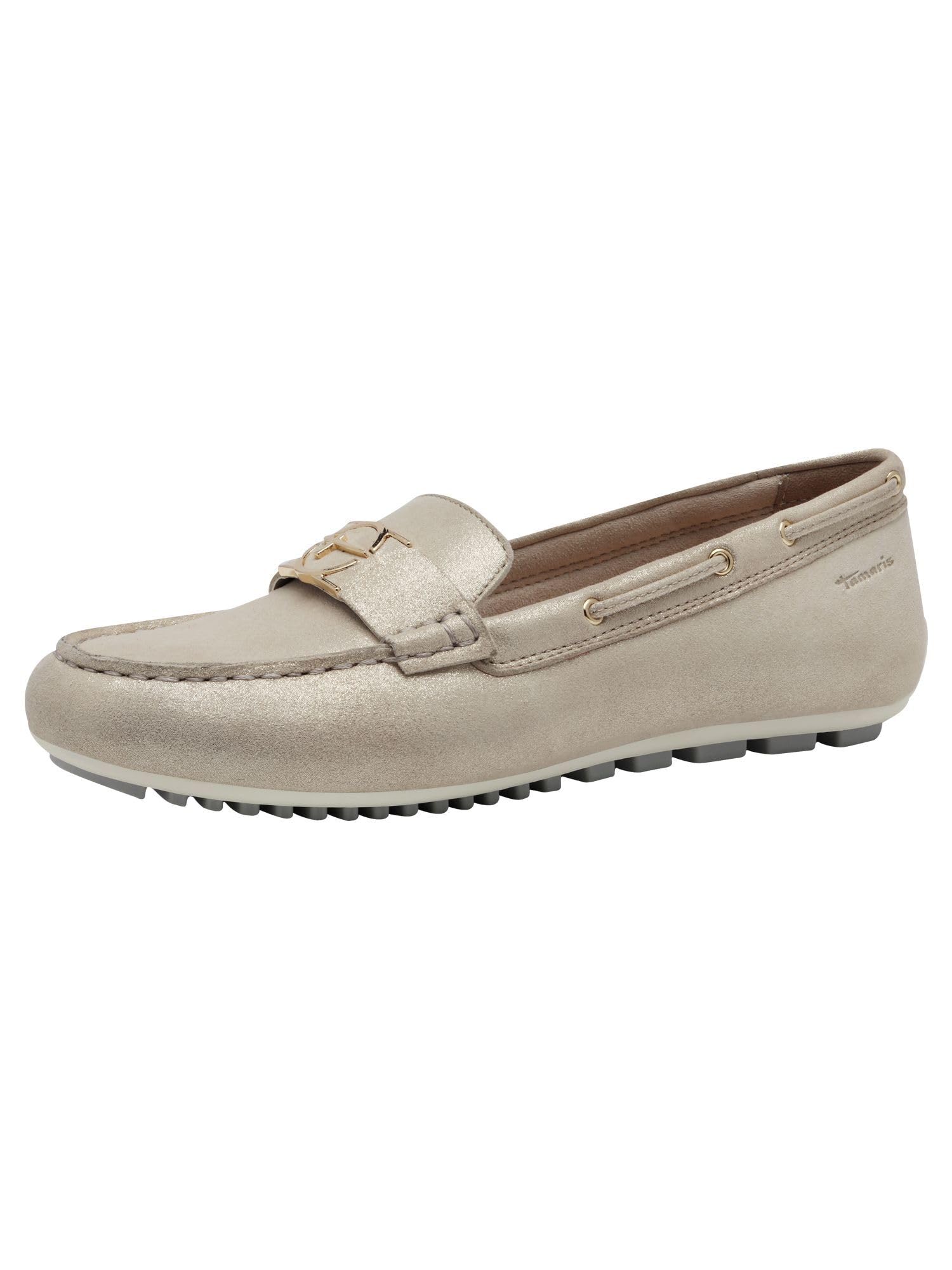 Tamaris Women Moccasin flat Leather beige 5.5 UK