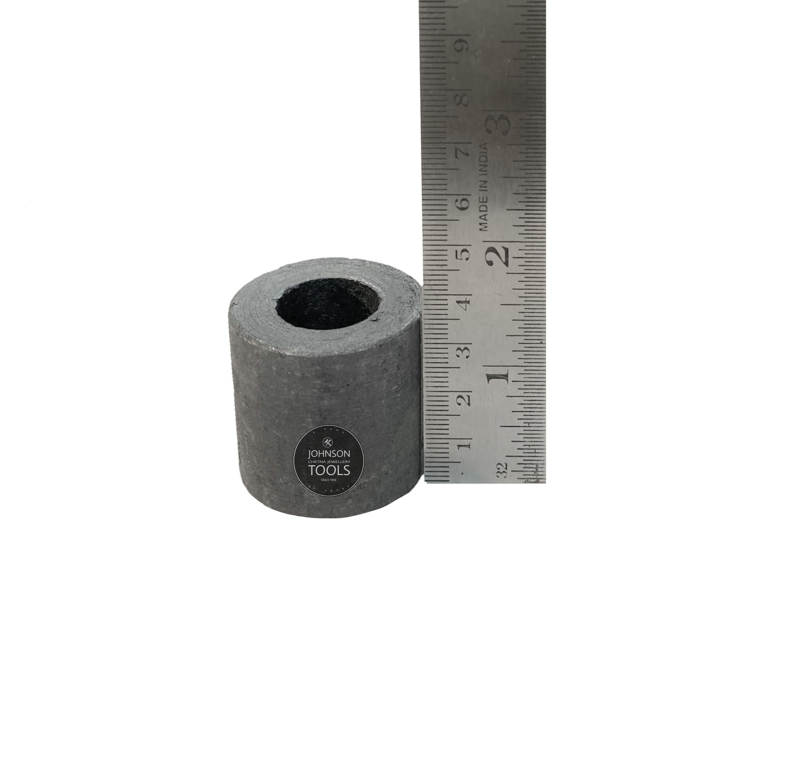 Johnson Tools 35x35mm Carbon Crucible for Casting, Melting, Refining Gold, Silver, Copper, Aluminium, Brass 1