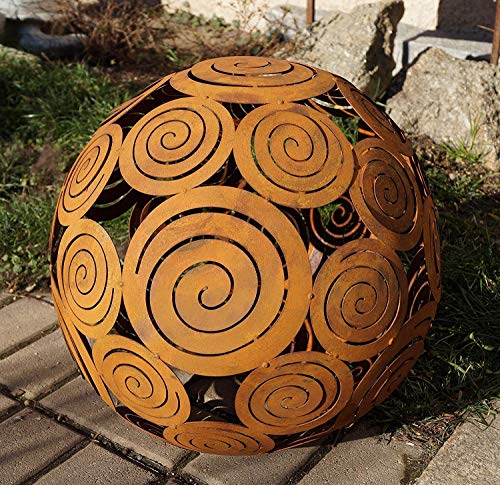 Rouille Noble Boule Spiral pour Cuisiner Lumière Décoration de Jardin D40cm Cover