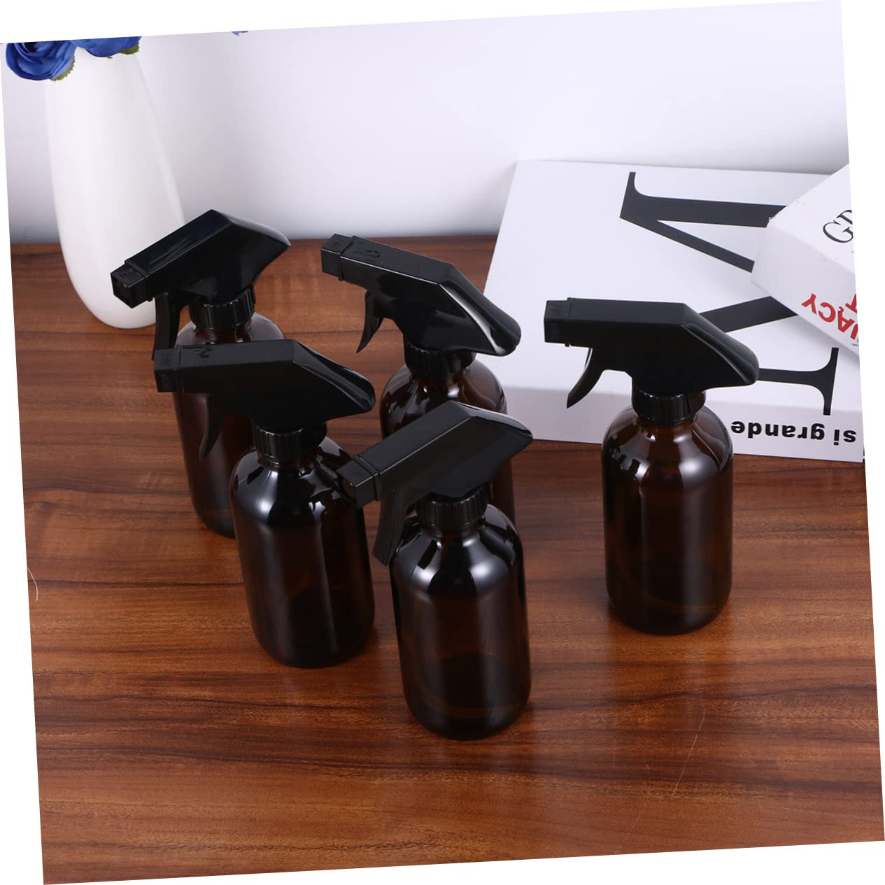Braune Glas Sprühflasche 250ml, Nachfüllbar, für Reinigung
