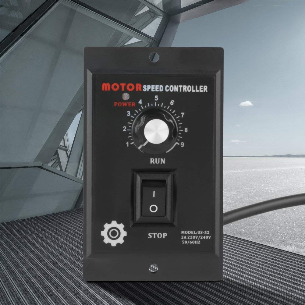 Regolatore di Velocità del Motore AC 220V 400W, Regolatore di Velocità Elettrico Regolabile a Marcia Avanti e Retromarcia
